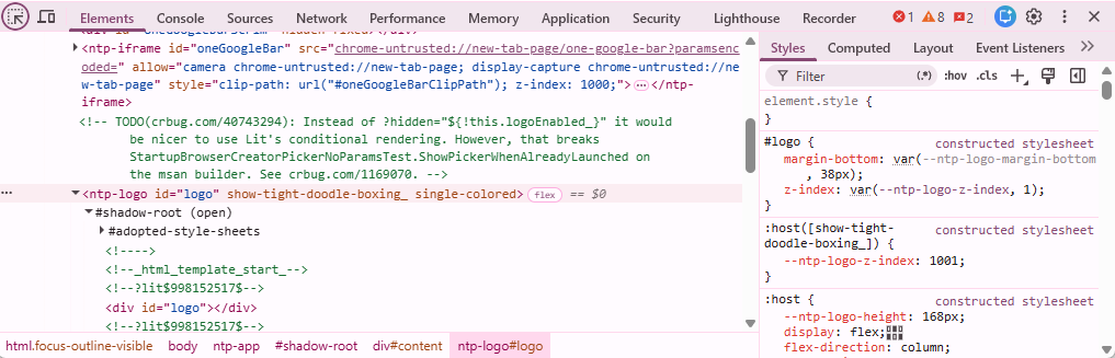 Interfície de DevTools