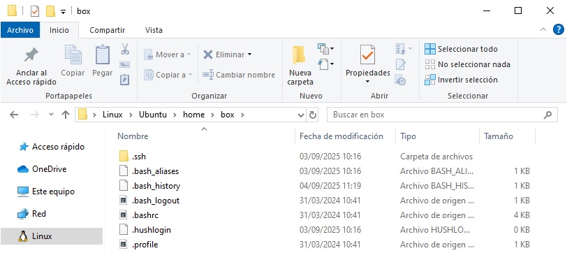 Interactuación ficheros Windows-Linux